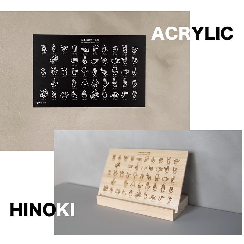 指文字一覧表 アクリル板 名刺サイズ A5サイズ A4サイズ