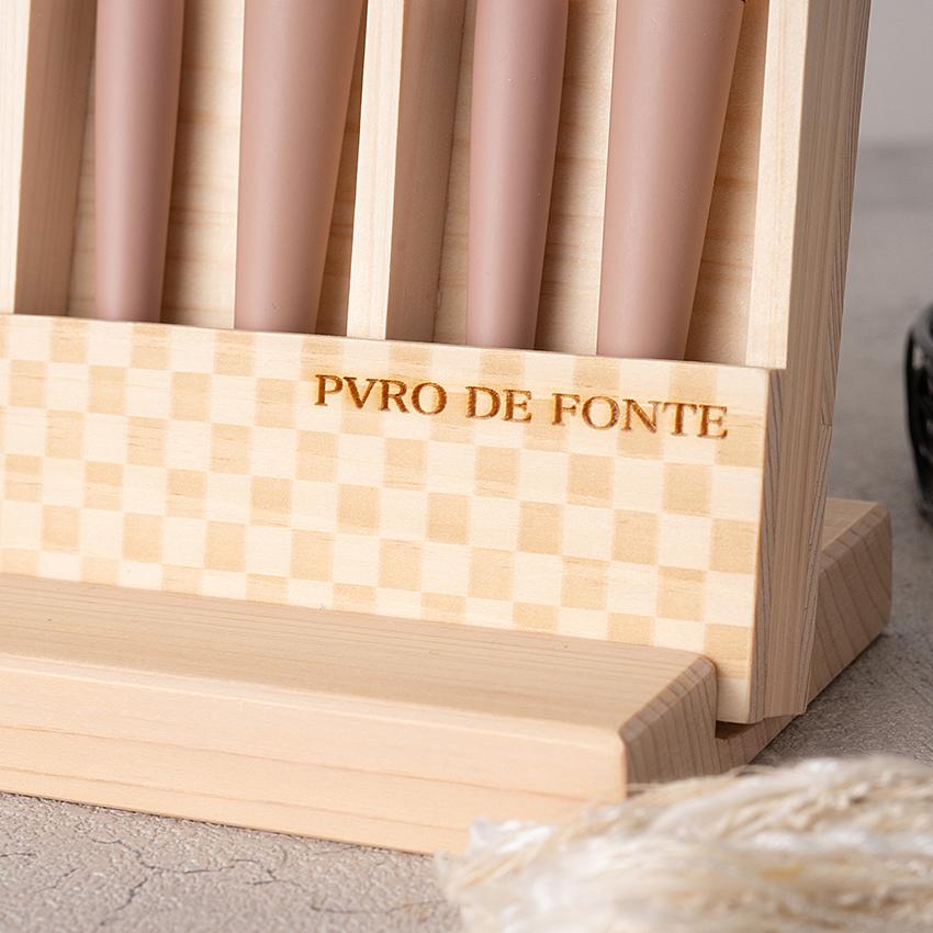 Cypress Storage Stand, Checkered Pattern