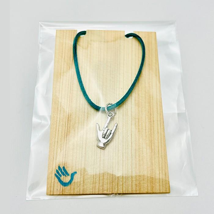 ILY Necklace Suede Silver