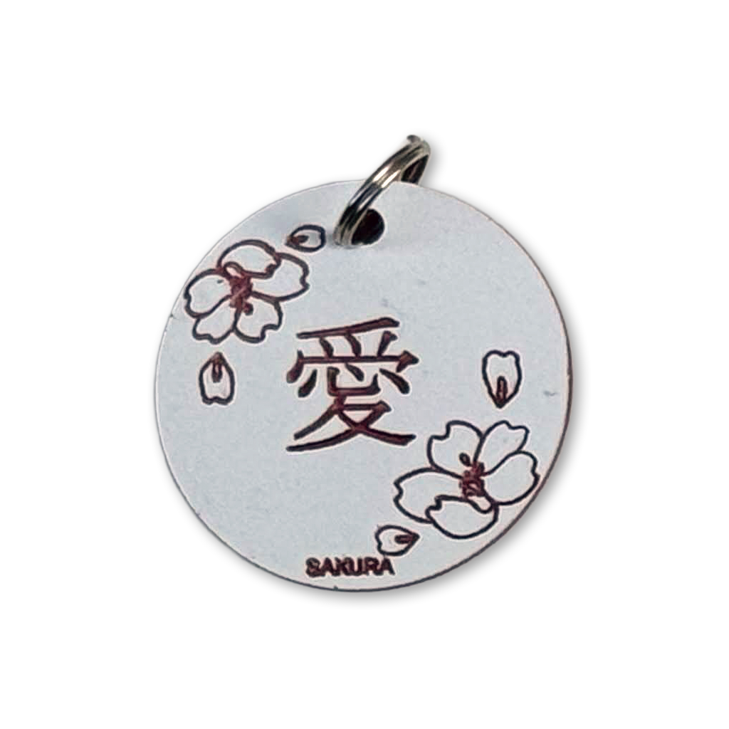 赤文字/赤色、白文字/赤色　キーホルダー メッセージ　アクリル板