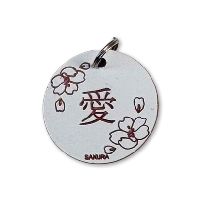 赤文字/赤色、白文字/赤色　キーホルダー メッセージ　アクリル板