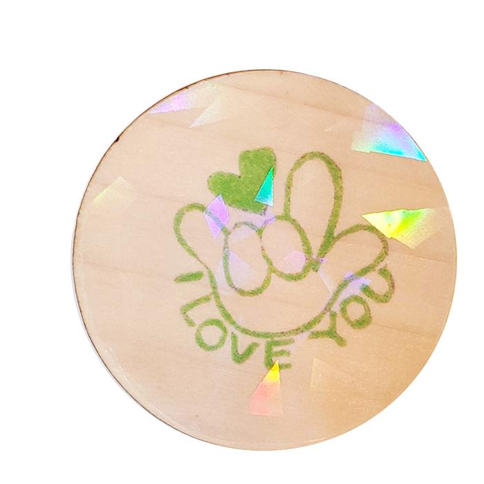 指文字 丸いマグネット