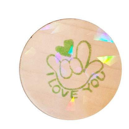 指文字 丸いマグネット