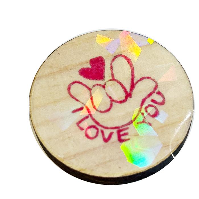 指文字 丸いマグネット