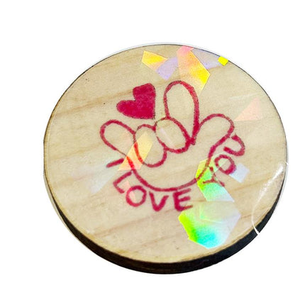 指文字 丸いマグネット