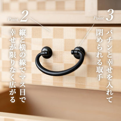 箪笥 ひのき 市松模様 階段箪笥 小物入れ