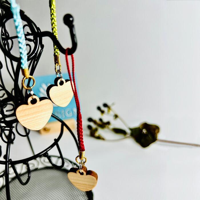 手話キーホルダー : 3個セット ハート Heart