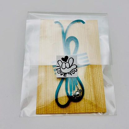 ILY Necklace Suede Silver