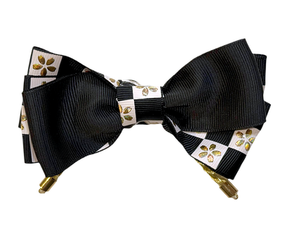 Japanese-style Ribbon Hair Ornament, Checkered Pattern
